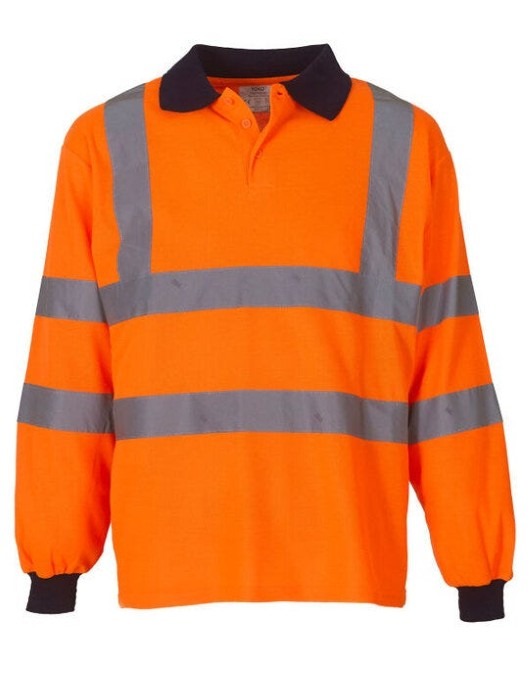 Hi-Vis 2 Band Long Sleeve Polo